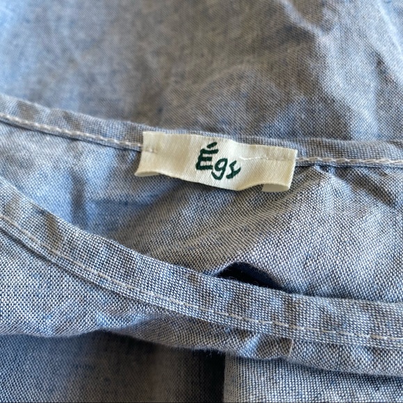 egs by éloges Blue Button-Front Tunic Top - Picture 6 of 16